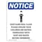 Signmission OSHA Notice, 7" Height, Keep Our Pool Clean Sign With Symbol, 7" X 5", Portrait OS-NS-D-57-V-13840 - alternate 1